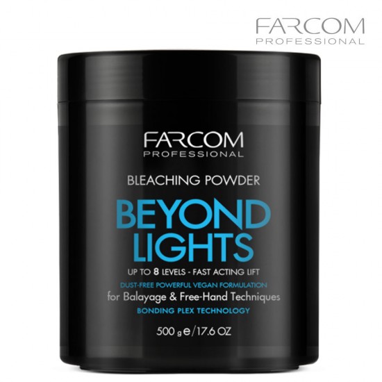 Farcom Beyond Lights matu balināšanas pulveris zils balināšanai līdz 8 līmeņiem 500g