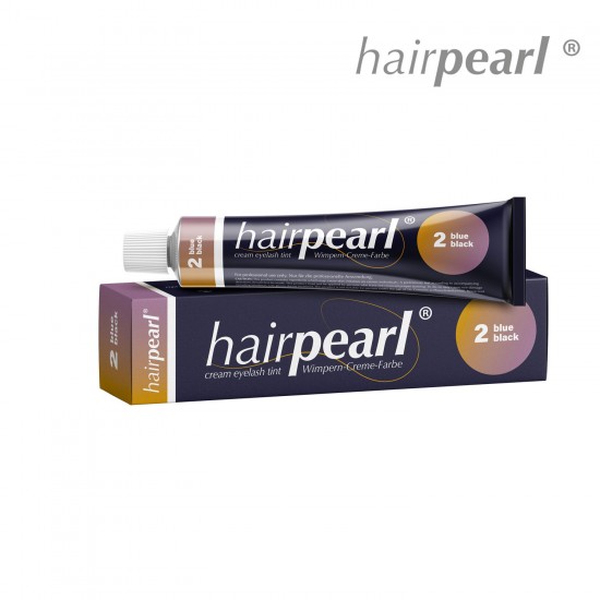 Hairpearl skropstu un uzacu krāsa 2 Blue Black melni zila 20ml