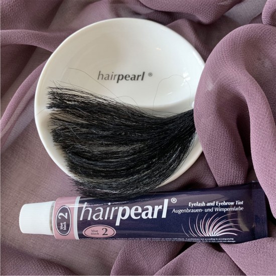 Hairpearl skropstu un uzacu krāsa 2 Blue Black melni zila 20ml