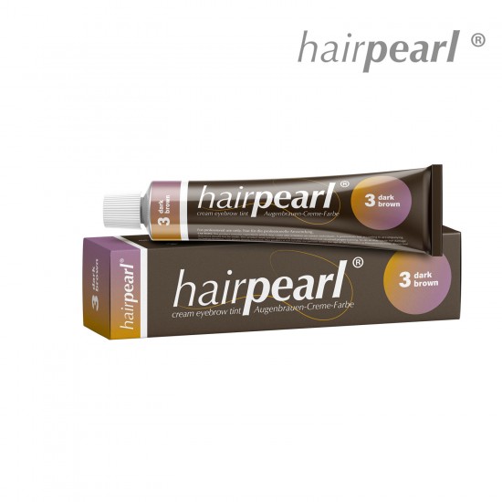 Hairpearl skropstu un uzacu krāsa 3 Dark Brown tumši brūna 20ml