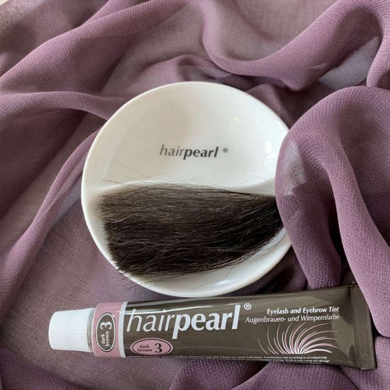 Hairpearl skropstu un uzacu krāsa 3 Dark Brown tumši brūna 20ml