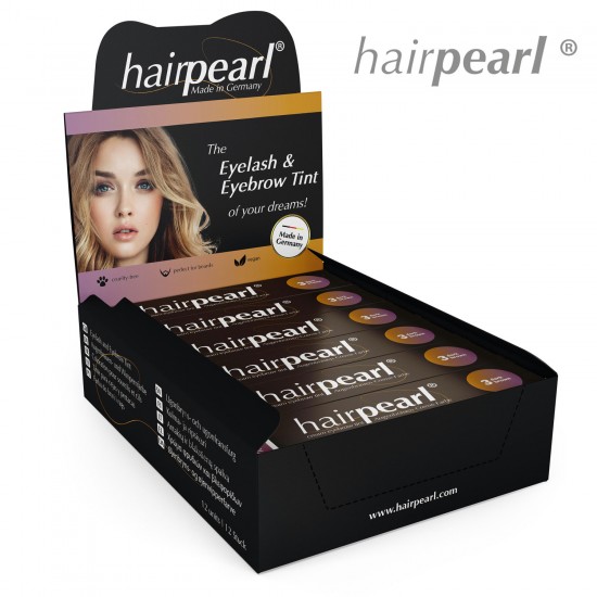 Hairpearl skropstu un uzacu krāsa 3 Dark Brown tumši brūna 20ml