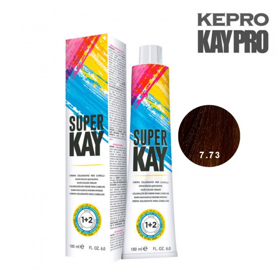 Kepro Super Kay matu krāsa vēsi brūns blonds 7.73 180ml