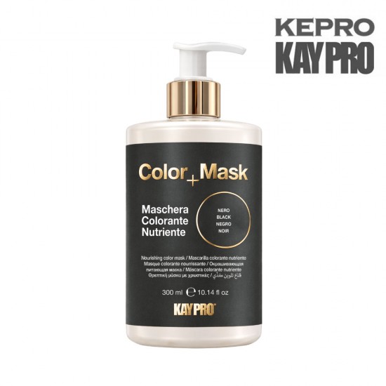 Kepro Kaypro Color+Mask barojoša tonējoša matu maska Black 300ml