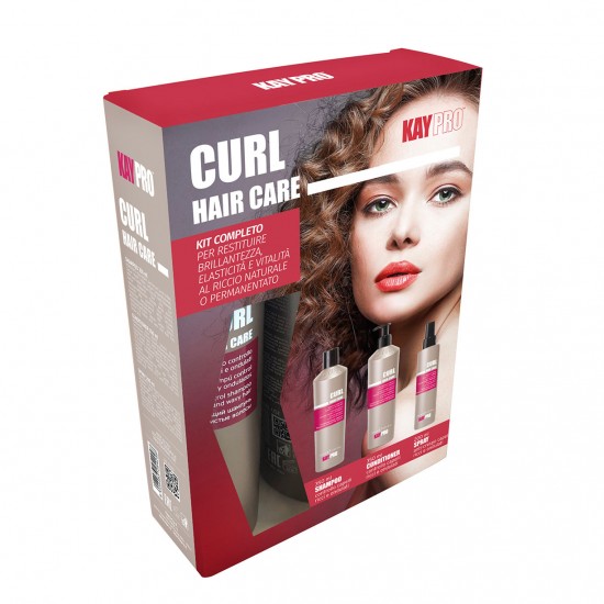 Kepro Curl Hair Care dāvanu komplekts šampūns 350ml + kondicionieris 350ml + sprejs 200ml