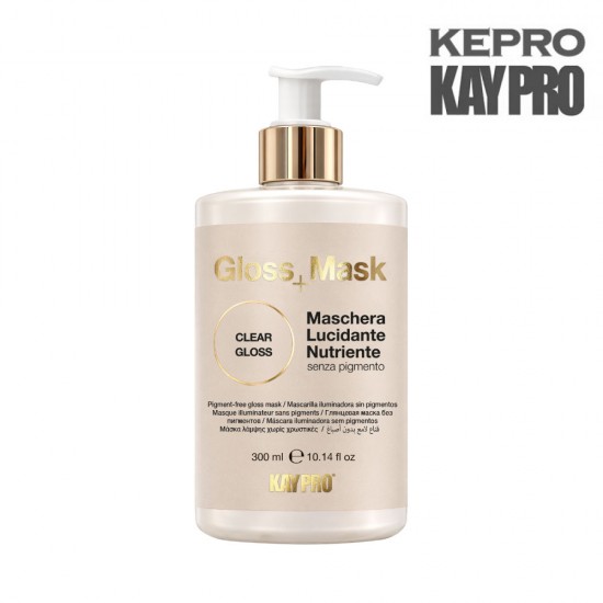 Kepro Kaypro Gloss+Mask barojoša koriģējoša matu maska Clear Gloss 300ml