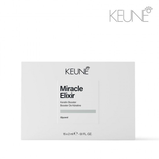 Keune Miracle Elixir Keratin Booster procedūra matu atjaunošanai 15x2ml
