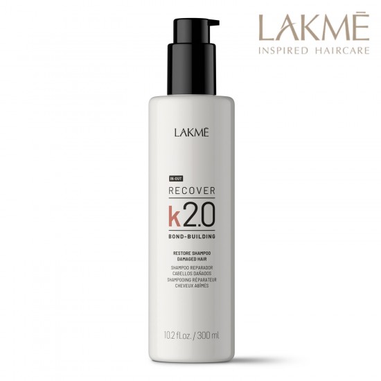 Lakme K2.0 Restore Shampoo Damaged Hair atjaunojošs šampūns bojātiem 300ml
