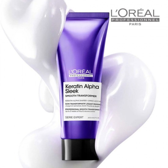 Loreal Serie Expert Keratine Alpha Sleek matu nogludinošā procedūra visiem matu tipiem 200ml