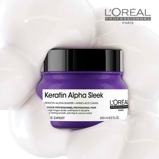 Loreal Serie Expert Keratine Alpha Sleek maska ilgstošam gludumam 250ml