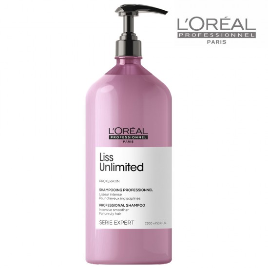 Loreal Serie Expert Liss Unlimited matu nogludinošs šampūns 1,5L