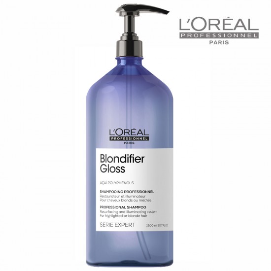 Loreal Serie Expert Blondifier Gloss šampūns blondiem matiem 1,5L