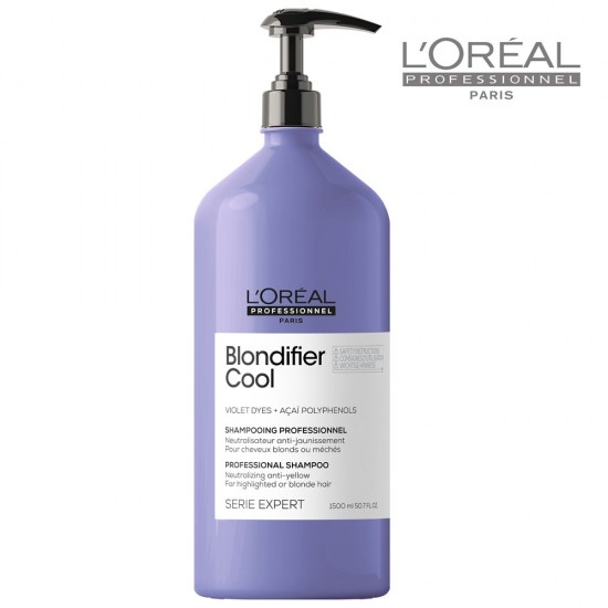 Loreal Serie Expert Blondifier Cool šampūns vēsi blondiem matiem 1,5L