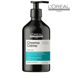 Loreal Serie Expert Chroma Creme zaļš šampūns neitralizē sarkanus apakštoņus 500ml Loreal Serie Expert Chroma Creme zaļš šampūns neitralizē sarkanus apakštoņus 500ml