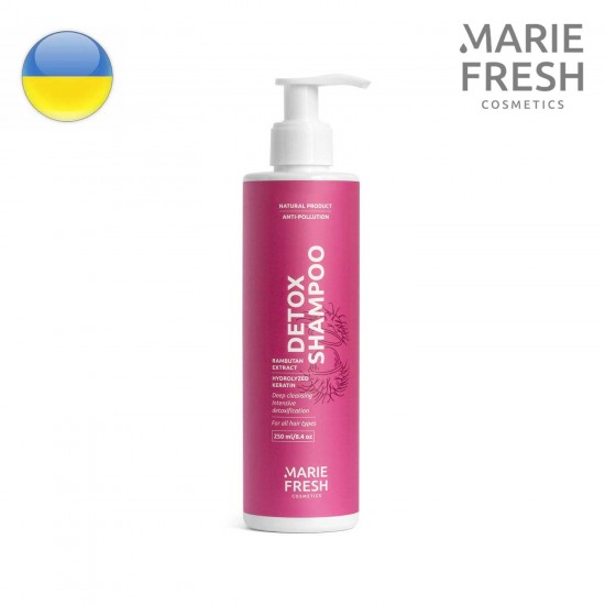 Marie Fresh Detox Shampoo аttīrošs šampūns-detokss uz kokoseļļas un olīveļļas bāzes 250ml