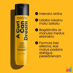 Matrix A Curl Can Dream šampūns viļņainiem un cirtainiem matiem 300ml Matrix A Curl Can Dream šampūns viļņainiem un cirtainiem matiem 300ml