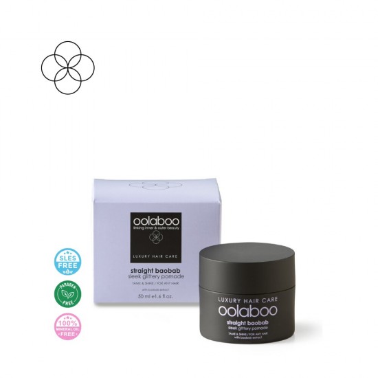 Oolaboo Straight Baobab sleek glittery pomāde 50ml