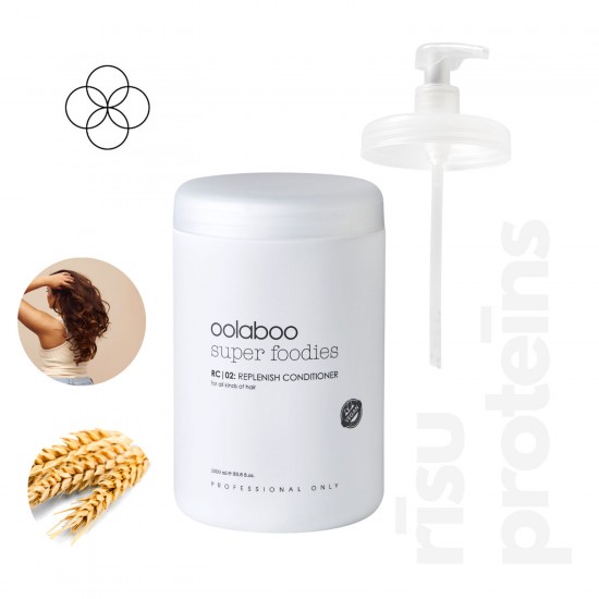 Oolaboo Super Foodies atjaunojošs un barojošs kondicionieris visiem matu tipiem 1L