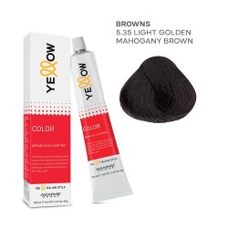 Yellow Color permanentā matu krēmkrāsa 100ml Nr.5.35 Yellow Color permanentā matu krēmkrāsa 100ml Nr.5.35