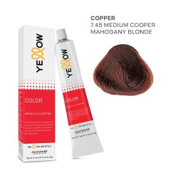 Yellow Color permanentā matu krēmkrāsa 100ml Nr.7.45 Yellow Color permanentā matu krēmkrāsa 100ml Nr.7.45