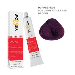 Yellow Color permanentā matu krēmkrāsa 100ml Nr.5.26 Yellow Color permanentā matu krēmkrāsa 100ml Nr.5.26