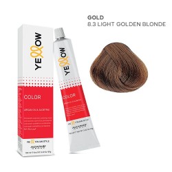 Yellow Color permanentā matu krēmkrāsa 100ml Nr.8.3 Yellow Color permanentā matu krēmkrāsa 100ml Nr.8.3