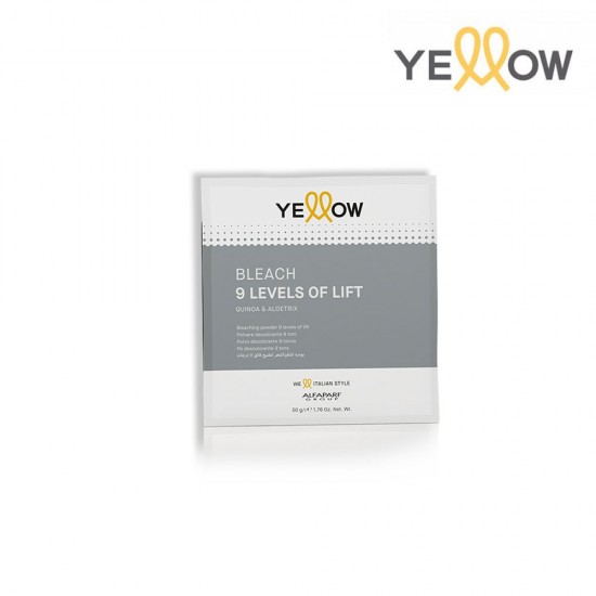 Yellow Bleach 9 Levels Of Lift balinošs pulveris baltā krāsā 50g