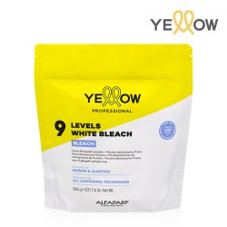 Yellow White Bleach 9 level balinošs pulveris līdz 9 līmeņiem 500g Yellow White Bleach 9 level balinošs pulveris līdz 9 līmeņiem 500g