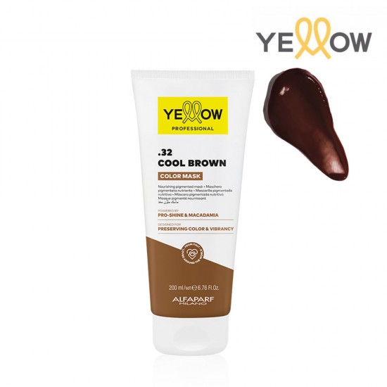 Yellow Color Mask .32 Cool Brown tonējošā maska vēsi brūns 200ml