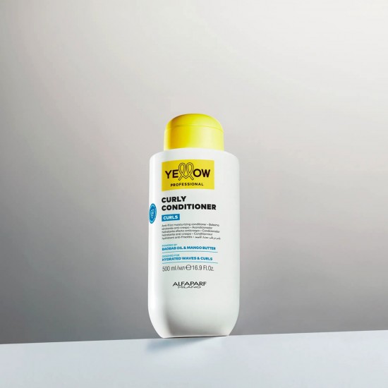 Yellow Curls mitrinošs kondicionieris lokainiem un cirtainiem matiem 500ml Yellow Curls mitrinošs kondicionieris lokainiem un cirtainiem matiem 500ml