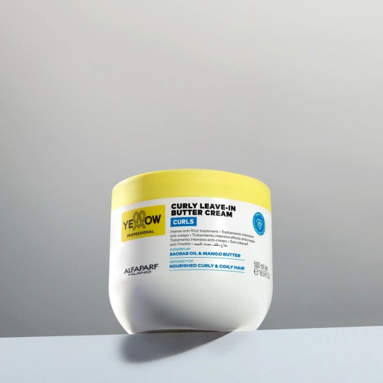 Yellow Curls mitrinoša maska lokainiem un cirtainiem matiem 500ml Yellow Curls mitrinoša maska lokainiem un cirtainiem matiem 500ml