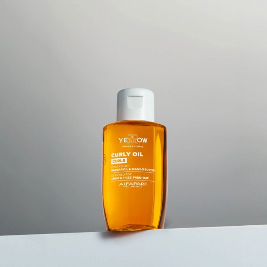 Yellow Curls mitrinoša eļļa lokainiem un cirtainiem matiem 100ml Yellow Curls mitrinoša eļļa lokainiem un cirtainiem matiem 100ml