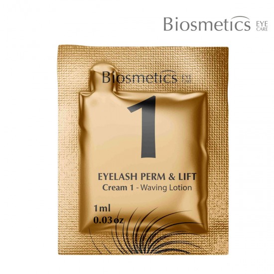 Biosmetics Eyelash Perm & Lift Cream Nr.1 skropstu liftinga un uzacu laminēšanas krēms 1ml