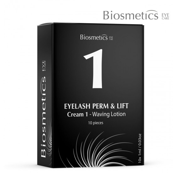 Biosmetics Eyelash Perm & Lift Cream Nr.1 skropstu liftinga un uzacu laminēšanas krēms 1ml
