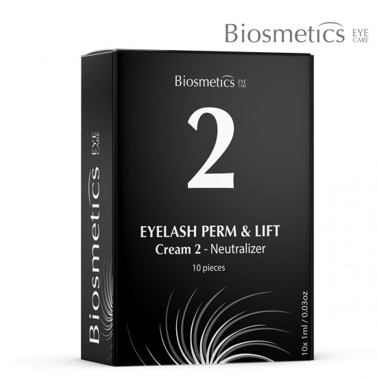 Biosmetics Eyelash Perm & Lift Cream Nr.2 neitralizējošs losjons skropstu liftingam un uzacu laminēšanai 1ml