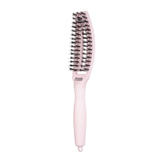 Olivia Garden Fingerbrush matu suka S pasteļ rozā