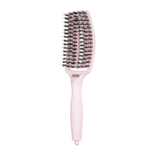 Olivia Garden Fingerbrush matu suka M pasteļ rozā