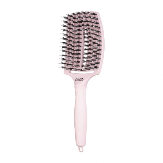 Olivia Garden Fingerbrush matu suka L pasteļ rozā