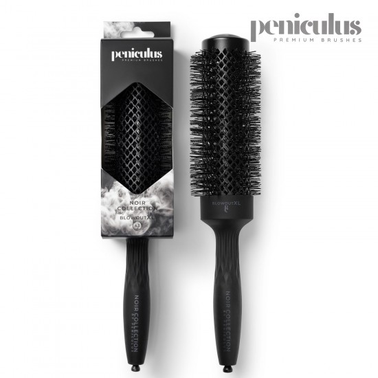 Peniculus Noir Collection Blowout Brush XL 43mm apaļā matu veidošanas ķemme 