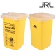 JRL Container Yellow konteiners izlietoto skuvekļa asmeņu un citu asu instrumentu utilizācijai