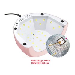 UV LED manikīra lampa Emmi-Nail Galaxy ar taimeri rozā