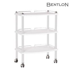 Bentlon Gold galdiņš ar 3 plauktiem balts  Bentlon Gold galdiņš ar 3 plauktiem balts