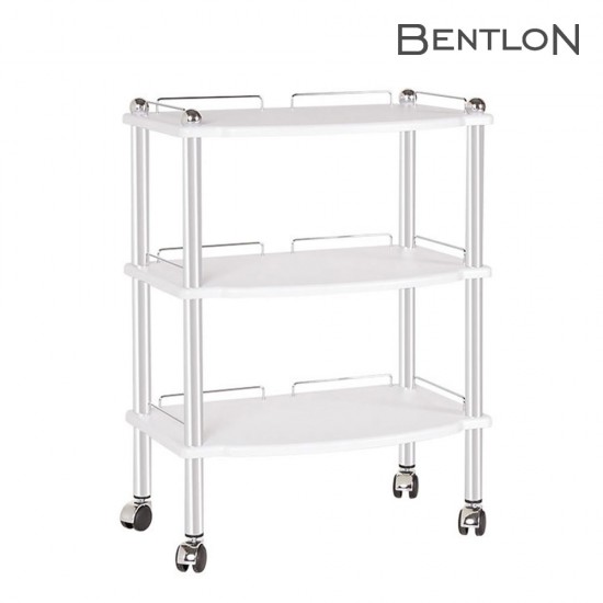 Bentlon Gold galdiņš ar 3 plauktiem balts 