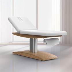 Silver Fox elektriskā masāžas un kosmetoloģiskā kušete uz koka pamata 2262 balta Silver Fox elektriskā masāžas un kosmetoloģiskā kušete uz koka pamata 2262 balta