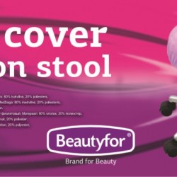 Beautyfor Velor cover for salon stool violet Beautyfor Velor cover for salon stool violet