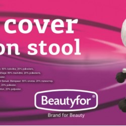 Beautyfor Velor cover for salon stool white Beautyfor Velor cover for salon stool white