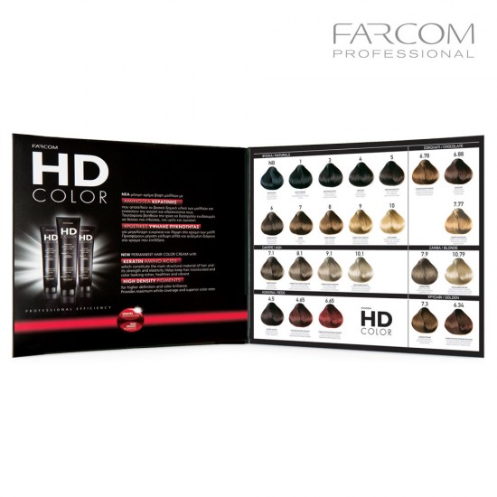 Farcom HDCOLOR Hair Set matu krāsošanas komplekts 6.34-Gold Copper Dark Blonde