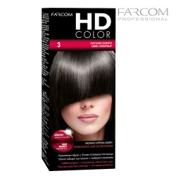 Farcom HDCOLOR Hair Set matu krāsošanas komplekts 3-Dark Chestnut Farcom HDCOLOR Hair Set matu krāsošanas komplekts 3-Dark Chestnut