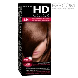 Farcom HDCOLOR Hair Set matu krāsošanas komplekts 6.34-Gold Copper Dark Blonde Farcom HDCOLOR Hair Set matu krāsošanas komplekts 6.34-Gold Copper Dark Blonde