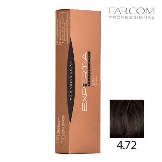 Farcom Expertia permanenta matu krēmkrāsa 100ml 4.72-C Chestnut brown